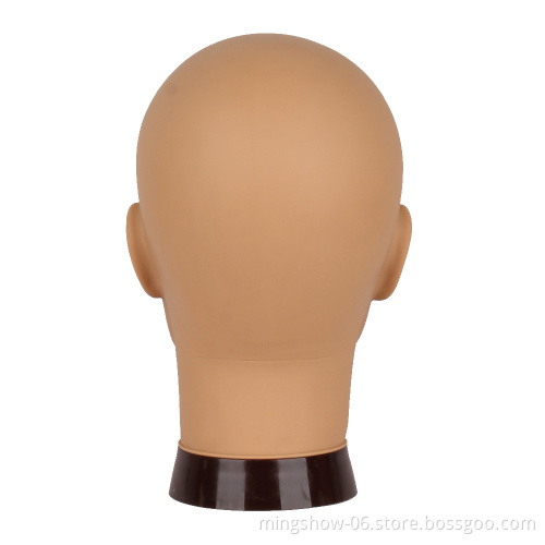 Professional fat silicone male mannequin head for wig making and display, hat, helmet, glasses or masks display